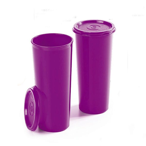 Tupperware Copos 470ml Roxo Kit 2 peças