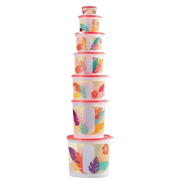 Kit Tupperware Caixa Views Tropical 7 peças