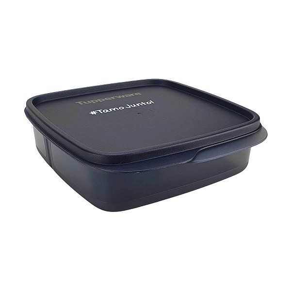 Tupperware Basic Line com Divisórias 550ml Tamo Junto Preto Glitter