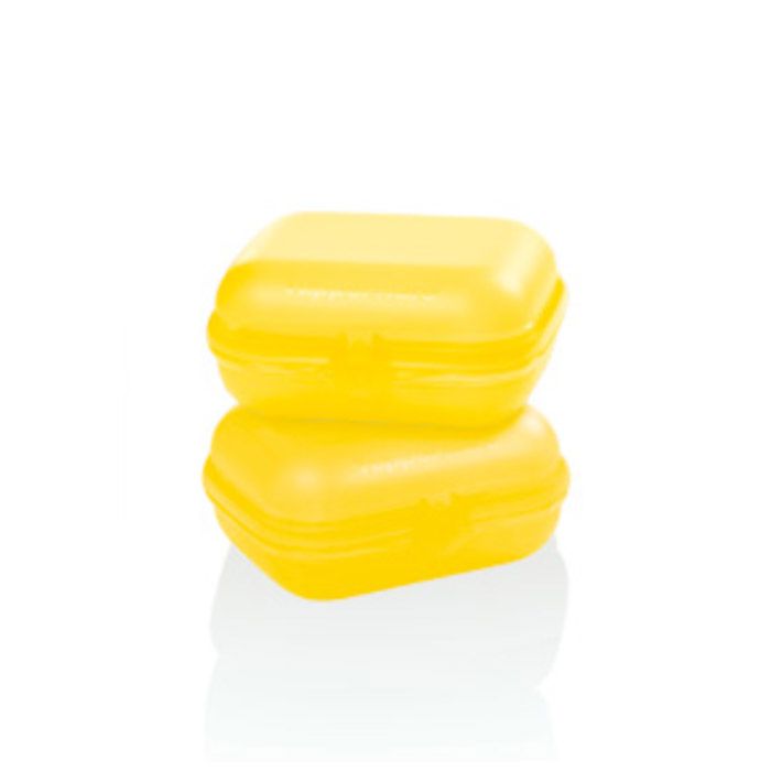 Tupperware Snack Médio Amarelo Girassol Kit 2 peças