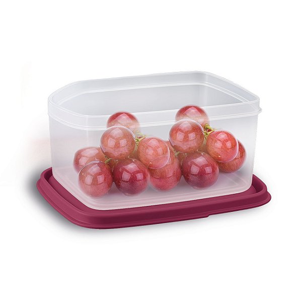 Tupperware Basic Line 500ml Transparente Tampa Marsala