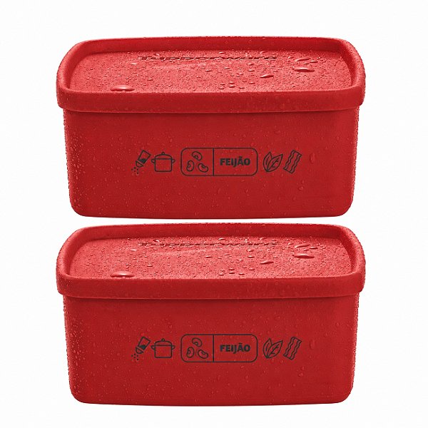 Kit Tupperware Jeitosinho Mix Feijão 400ml 2 peças