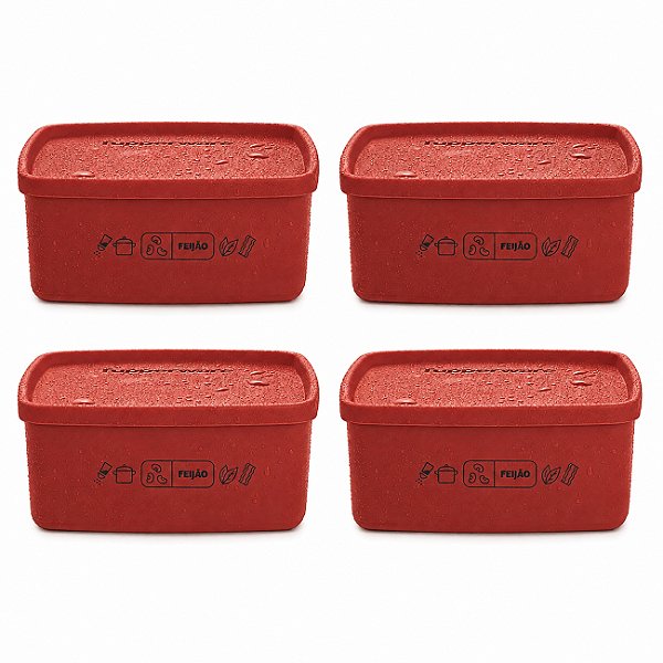 Kit Tupperware Jeitosinho Mix Feijão 400ml 4 peças