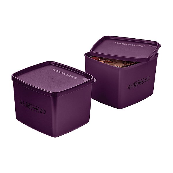 Kit Tupperware Jeitoso Mix Feijoada 800ml Roxo 2 peças