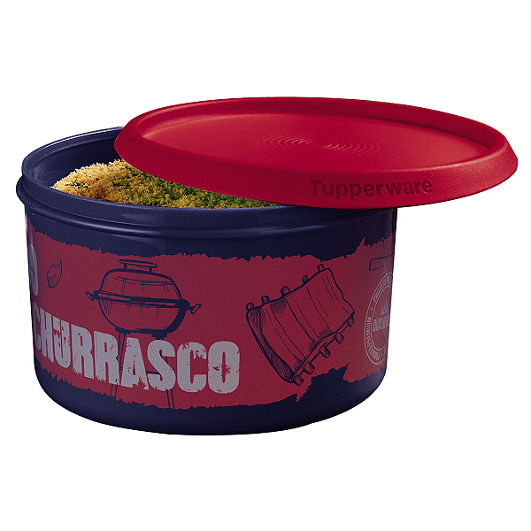Tupperware Pote Master Mágico Hora do Churrasco 1,5 litro Azul e Vermelho