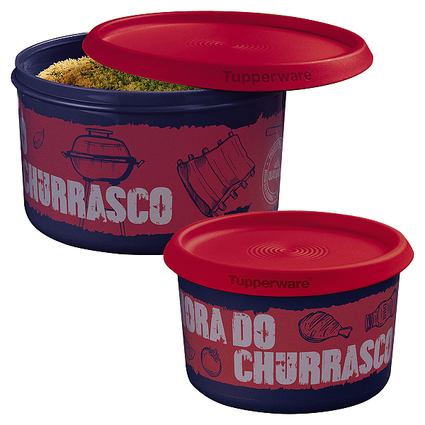 Kit Tupperware Pote Master + Mini Instntânea Mágica Hora do Churrasco 2 peças