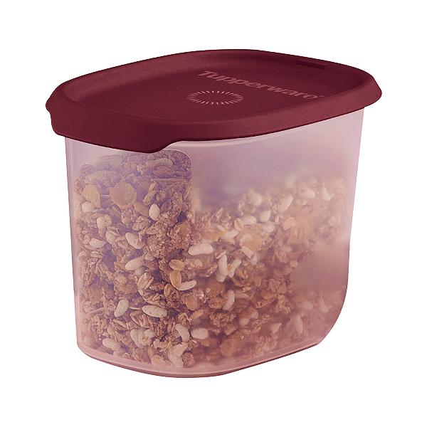 Tupperware Toque + Touch Fresh Oval 1,1 litro Marsala Translúcido