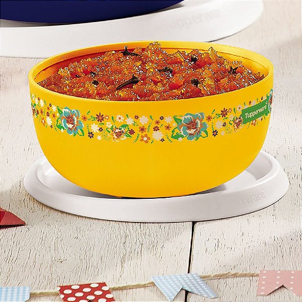 Tupperware Tigela Toque Mágico Arraiá 550ml Amarelo