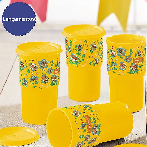 Tupperware Copo Colors 350ml Kit 4 peças