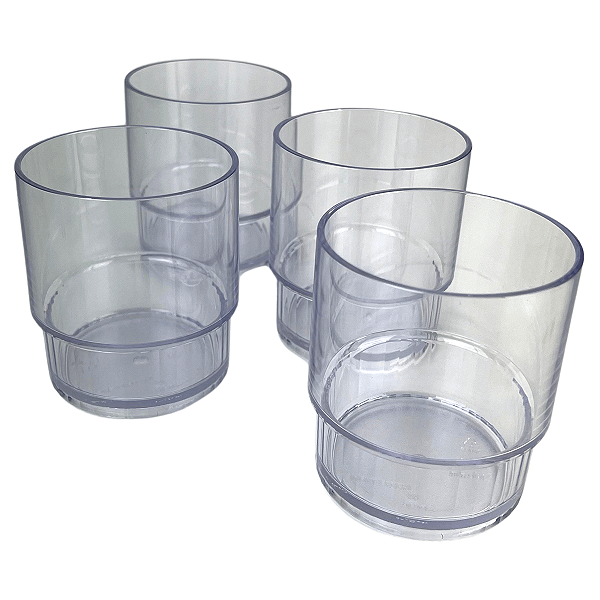 Kit Tupperware Copo Premier 295ml Transparente 4 peças