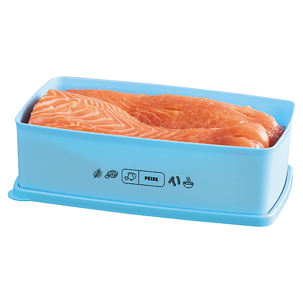 Tupperware Caixa Ideal Mix Peixe 1,4 litro Azul