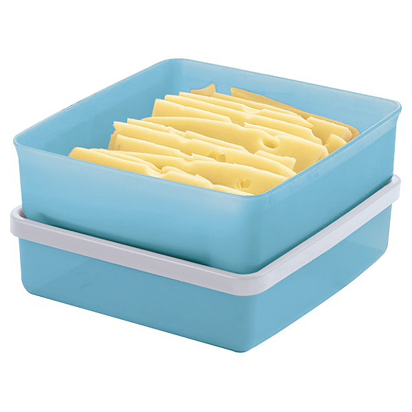 Kit Tupperware Refri Box 400ml Azul 2 peças