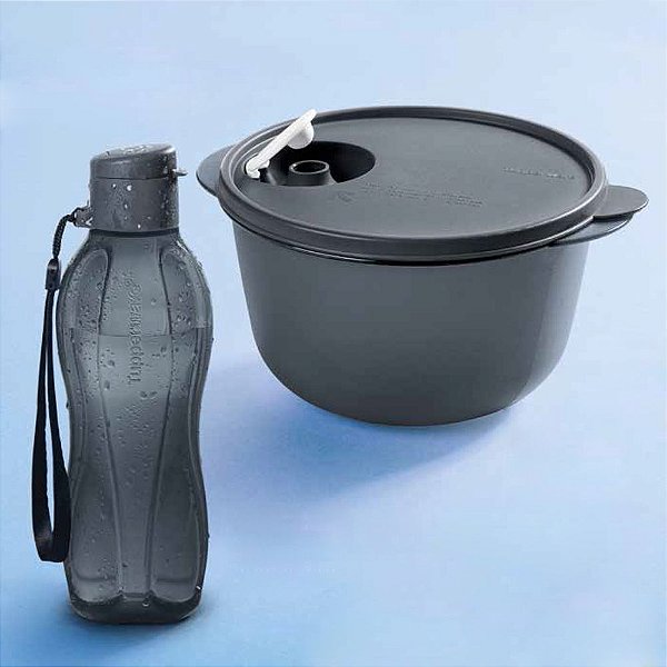 Tupperware Cristalwave 1,5 Litro Preto + Eco Tupper Plus 500ml