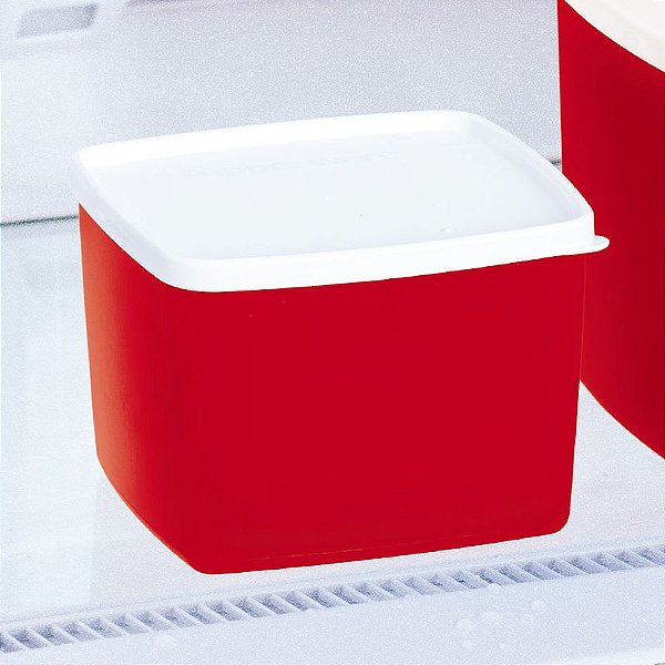 Tupperware Jeitoso Vermelho 800ml tampa Branca