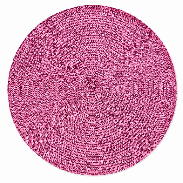 Jogo Americano Sousplast Redondo Pvc 38cm Rosa Escuro 1 Peça