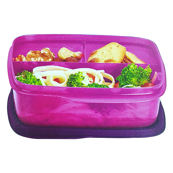 Tupperware Basic Line com Divisórias 550ml Ametista