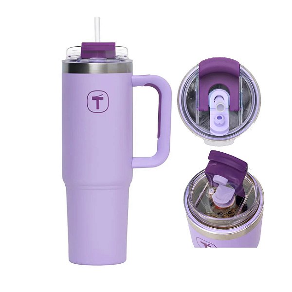 Copo Tupperware Térmico Big T Tumblers 1,1 litro Lilás