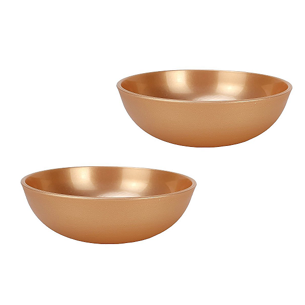 Kit Tupperware Tigelinha Allegra 250ml Ouro 2 Peças