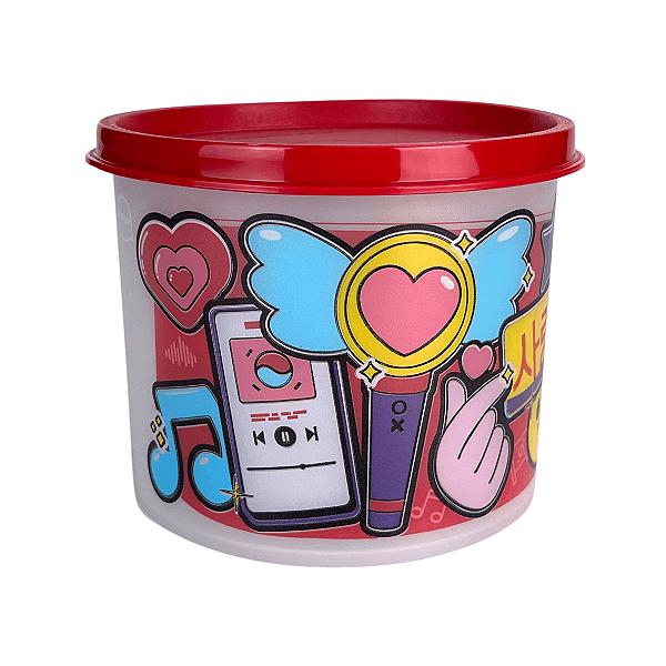 Tupperware Pote Redondinha K-Pop Love 500ml