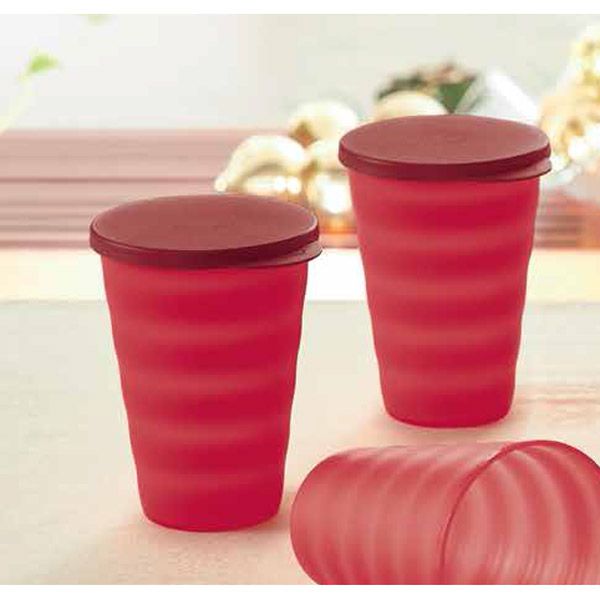 Tupperware Copo Murano Marsala Kit 2 peças