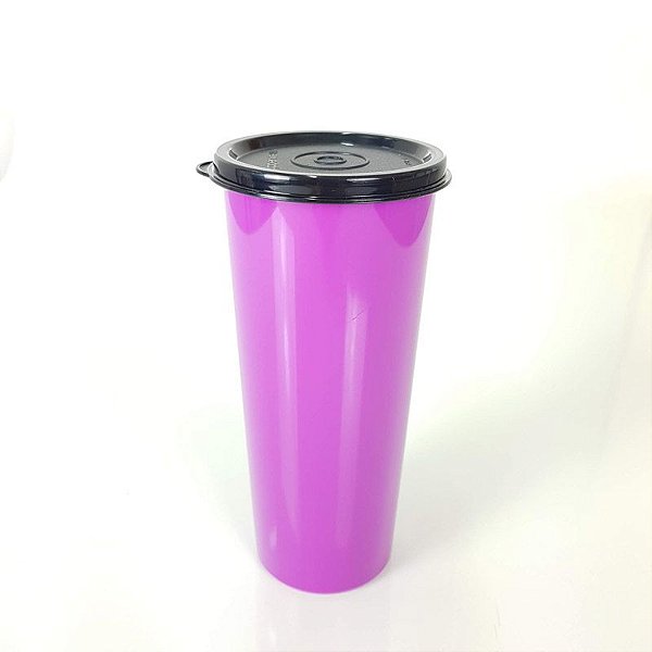 Tupperware Copo Roxo 470ml Tampa Preta