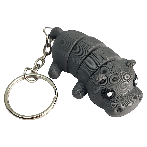 Chaveiro Articulado Hipopótamo 3D