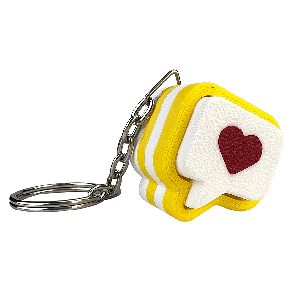 Chaveiro Mensagem Coração Click Fidget Toy