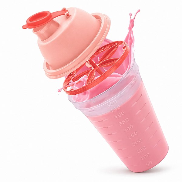 Tupperware Quick Shake II 500ml Salmão