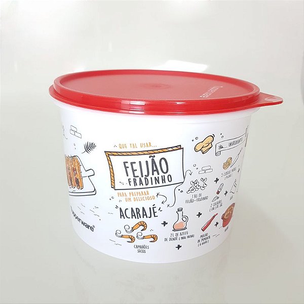 Tupperware Caixa Livro de Receitas 2,4 Litros - Feijão Fradinho