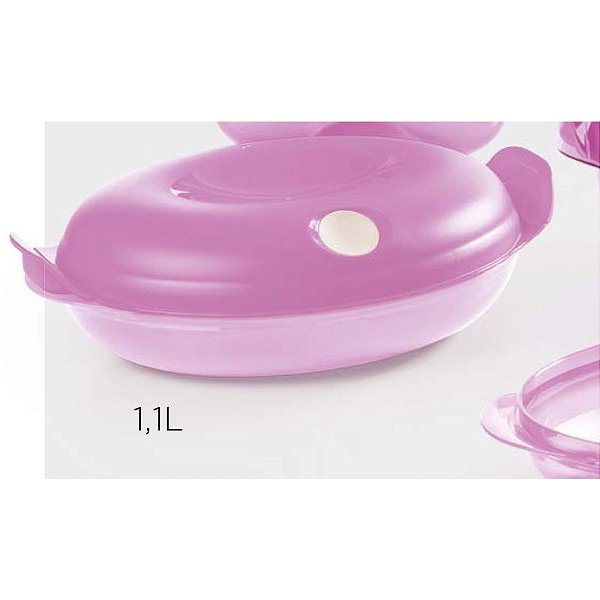 Tupperware Cristal Pop Oval 1,1 litro Rosa