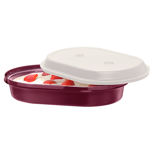 Tupperware Travessa Oval Actualité 2 litros Bordo