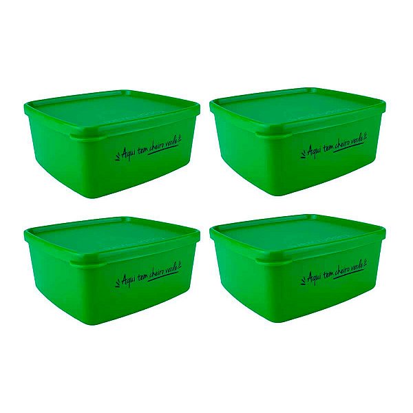 Kit Tupperware Jeitosinho Aqui tem Cheiro Verde 400ml Kit 4 peças