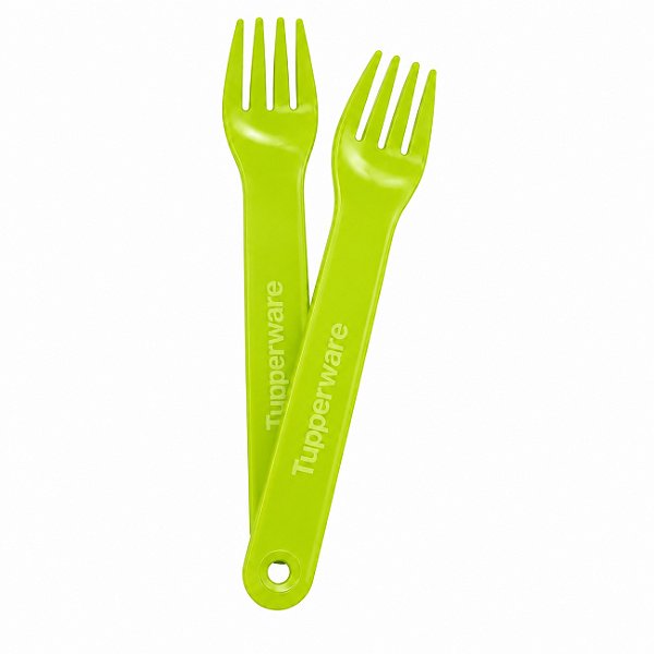 Kit Tupperware Garfo Portátil Verde 2 peças