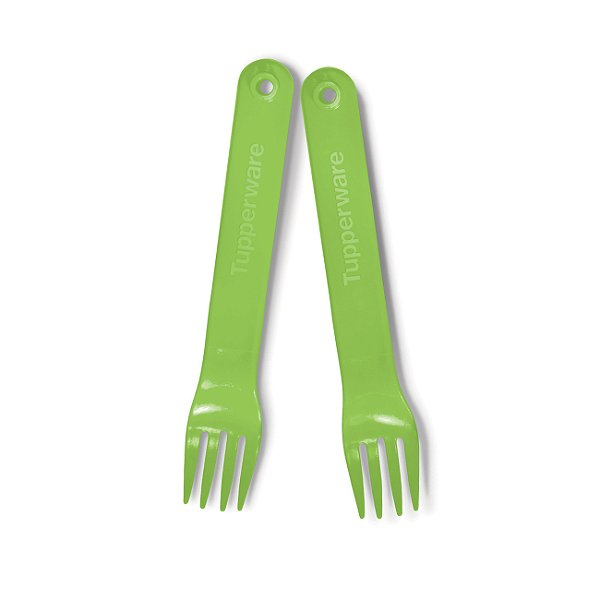 Kit Tupperware Garfo Portátil Verde 2 peças
