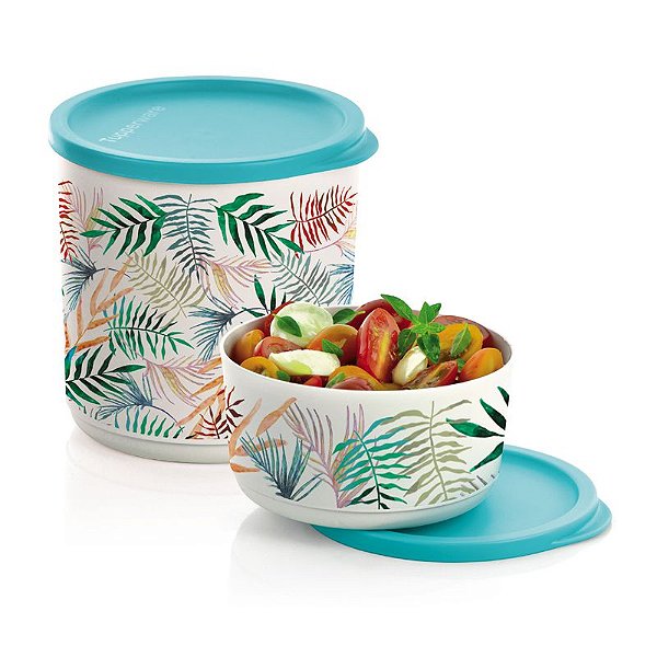 Tupperware Refri Line Redondo Tropical Kit 2 peças