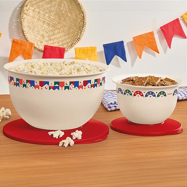 Kit Tupperware Tigela Murano Sabor Arraiá 2 peças