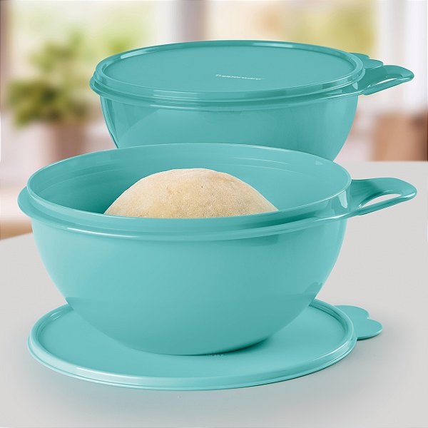 Kit Tupperware Tigela Criativa 3 litros Verde Mint 2 peças