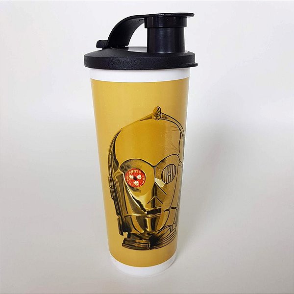 Tupperware Copo C-3PO Star Wars 470ml Dourado