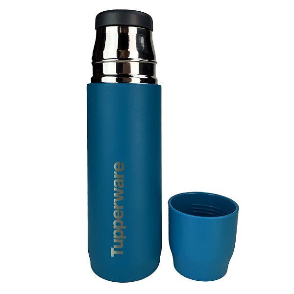 Tupperware Garrafa Térmica 520ml Inox Azul Mistério
