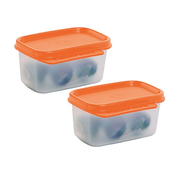 Kit Tupperware Basic Line 160ml Laranja 2 peças
