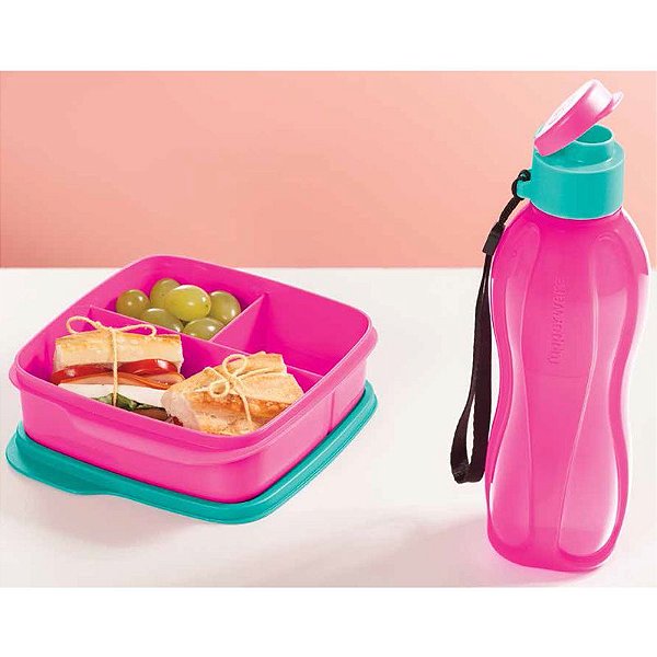 Tupperware Basic Line com Divisórias 550ml + Eco Tupper Plus 500ml