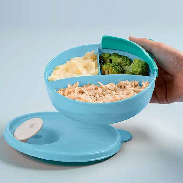 Tupperware Cristalwave Divisória e Alça 430ml Azul