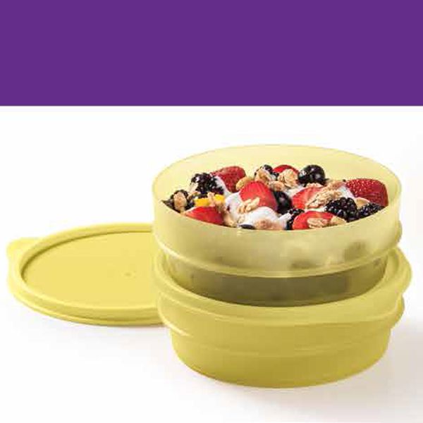 Tupperware Pote Dinâmico 400ml Amarelo Kit 2 peças