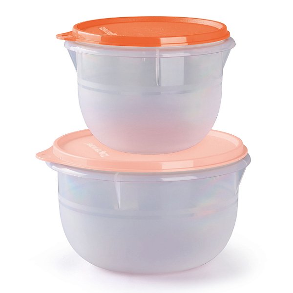 Kit Tupperware Tigelas Batedeira 2 peças Translúcida