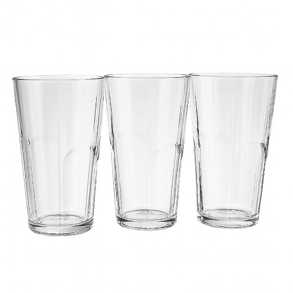 Conjunto de Copos de Vidro 280ml 3 peças