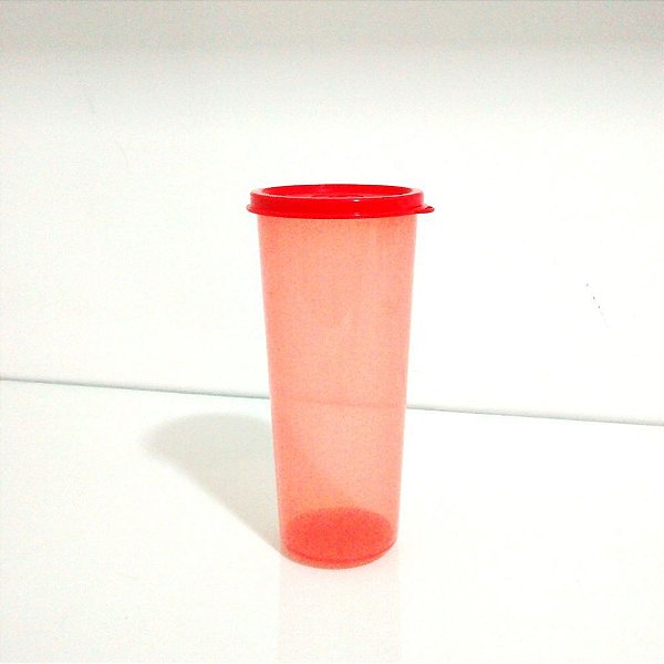 Tupperware Copo 470 ml Coral com tampa