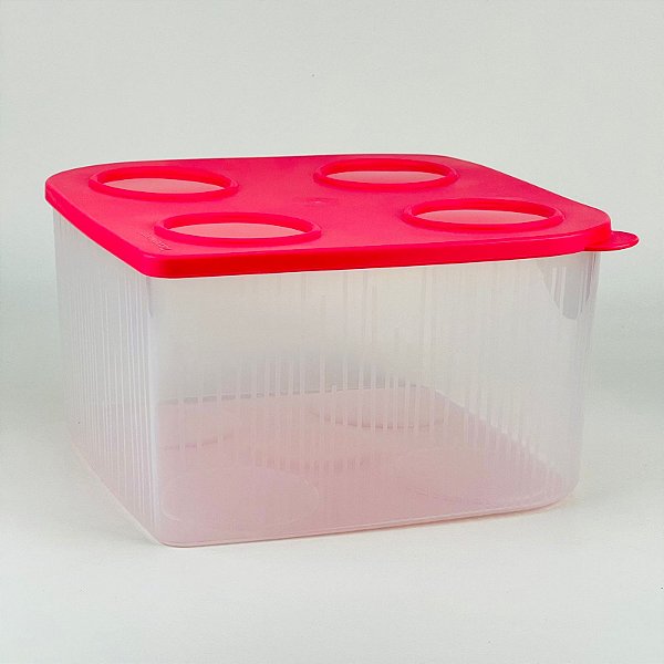 Tupperware Fresh Box Quadrada 5,2 litros Flamingo