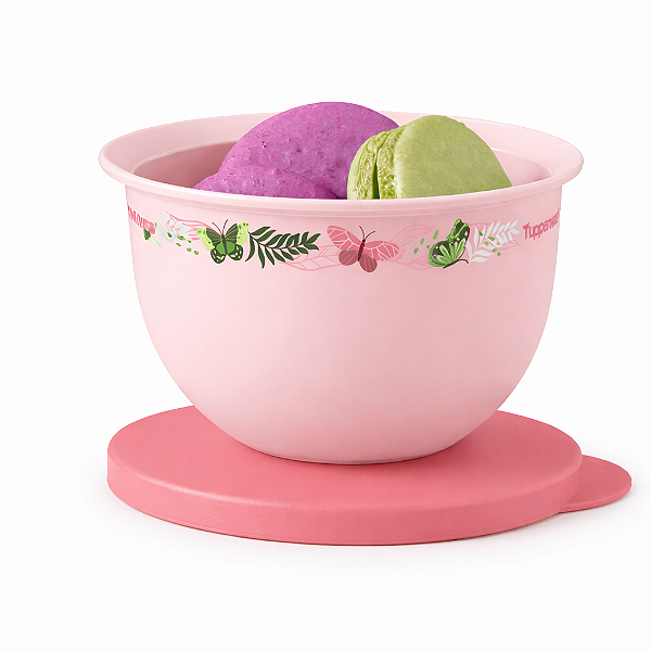 Tupperware Tigela Murano Borboletas 200ml Rosa