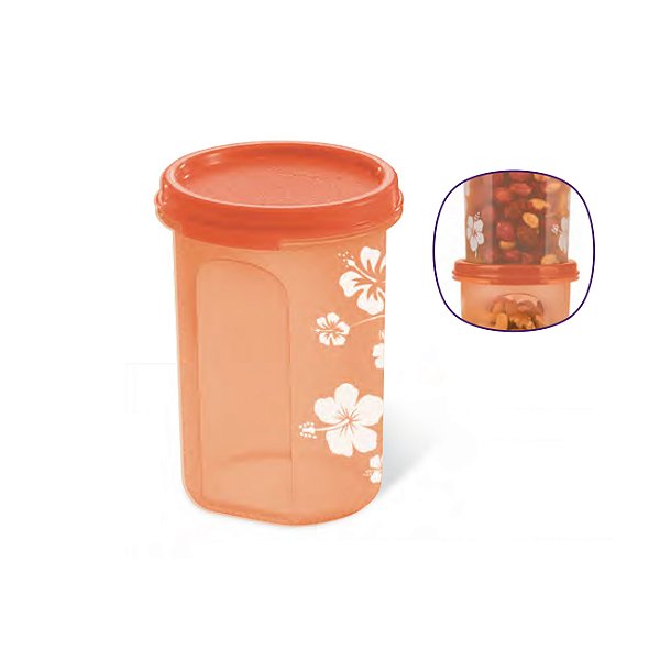 Tupperware Modular Redondo  Hibisco 440ml Laranja