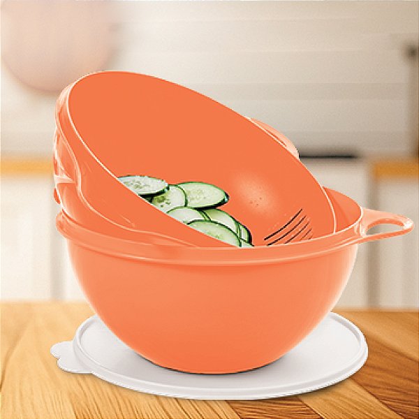 Tupperware Super Criativa 4,5 litros + Multi Escorredor 1,7 Laranja